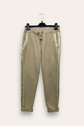 LOVEme Pantalone in felpa con banda laterale in raso