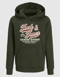 JACK JONES KIDS JJELOGO SWEAT HOOD 2 COL 25/26 NOOS JNR