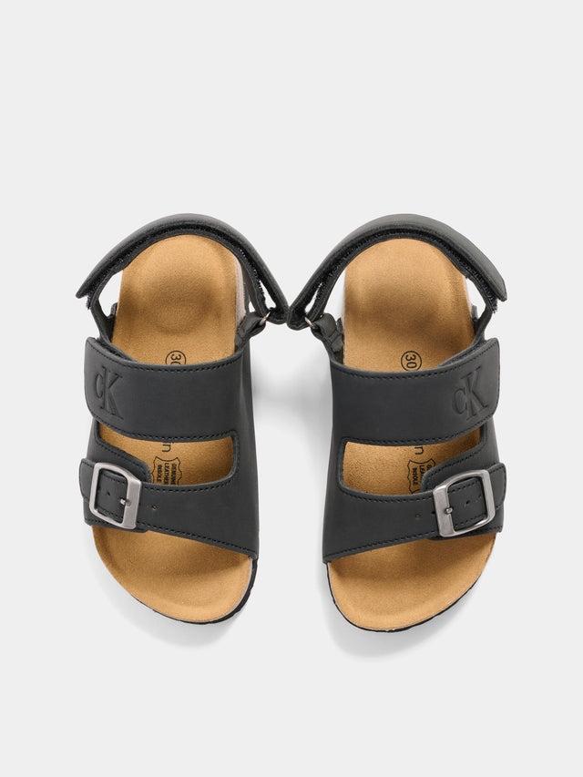 SANDALO VELCRO NERO 