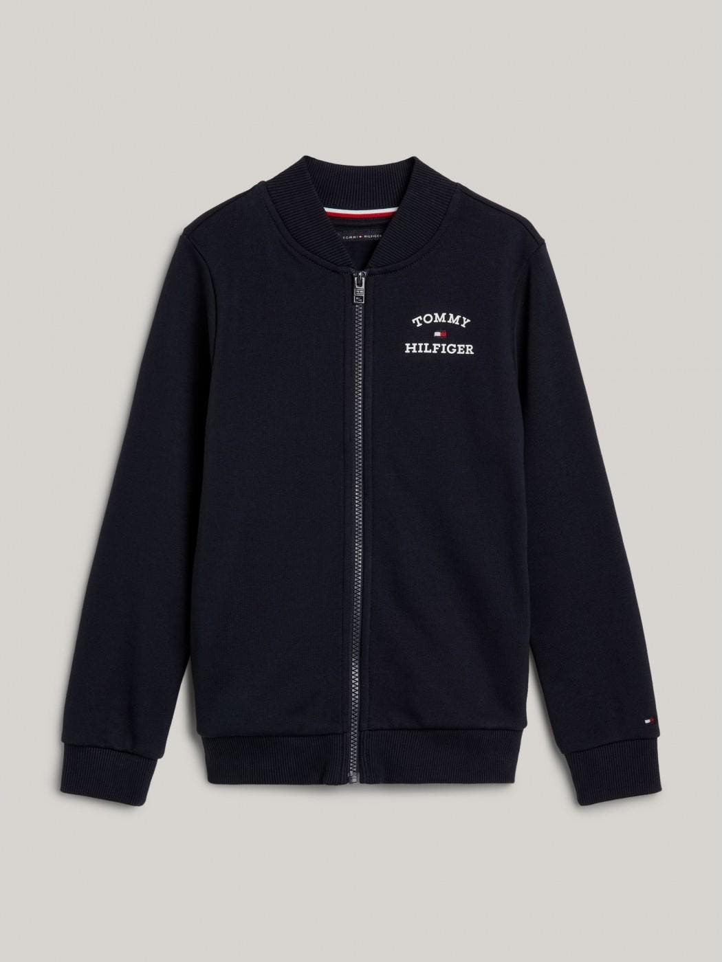 TH LOGO ZIP TROUGH SWEATSHIRT 