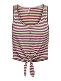 ONLCANNES S/L GLITTER KNOT TOP JRS 