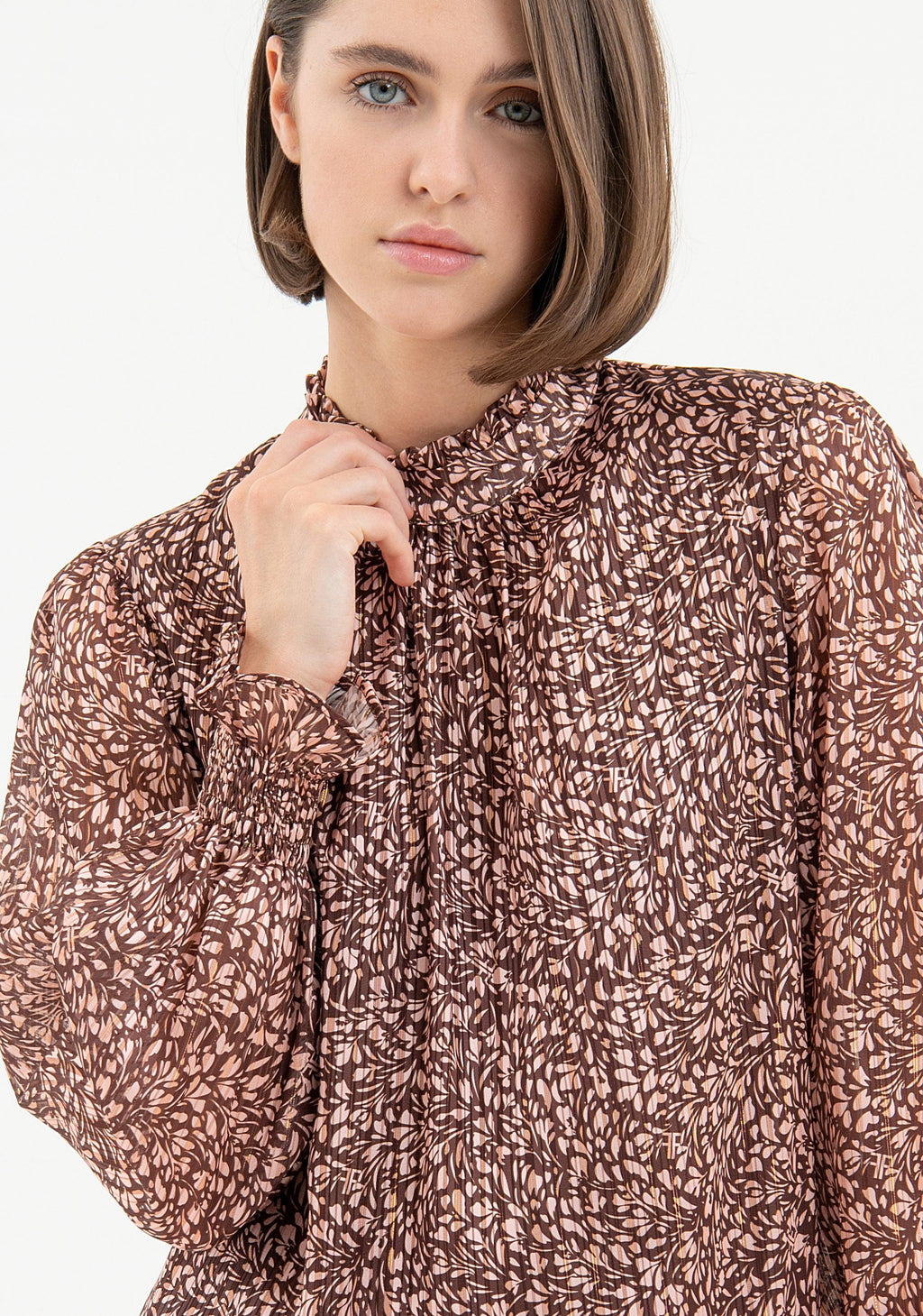 CAMISOLE PRINT BROWNPOWDER 