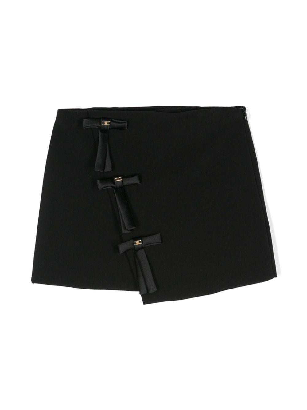 MINI GONNA PORTAFOGLIO CON FIOCCHI E RIVETTI NERO EFGO151 0 TV665/N000 ELISABETTA FRANCHI La Mia Bambina