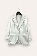 One-button sweatshirt jacket