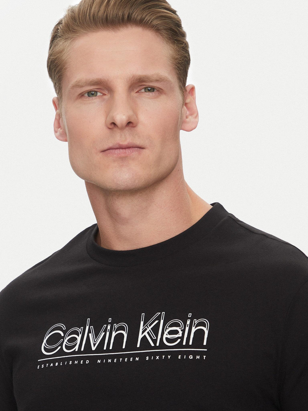 CP-DOUBLE LOGO T-SHI K10K114149/BEH CALVIN KLEIN