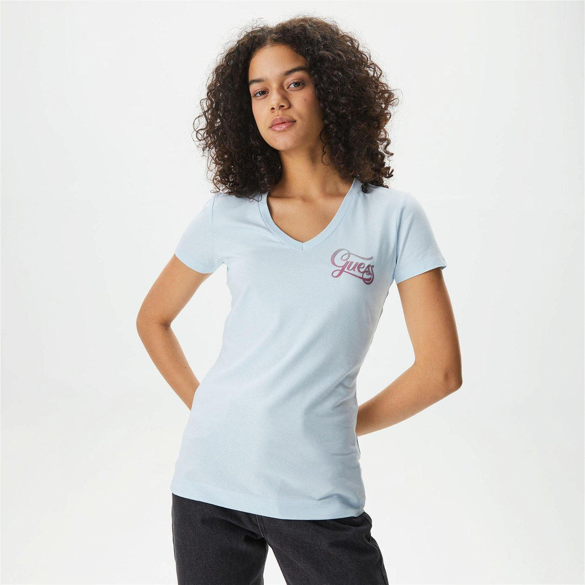 SS VN SHADED GLITTERY TEE 