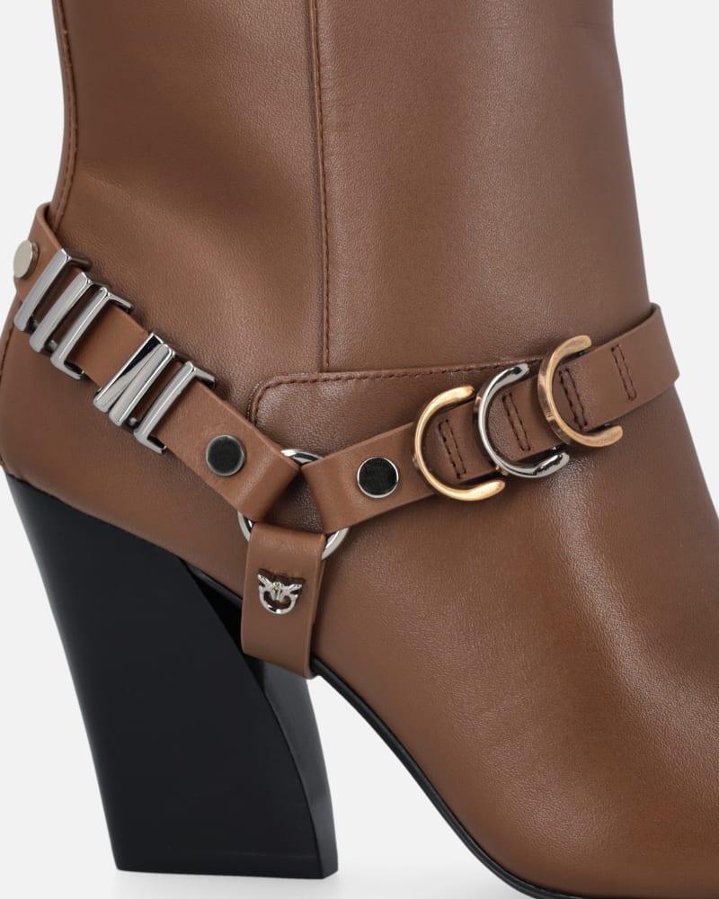 VIOLA 02 - ANKLE BOOT CALF LEATHER SD0417P001/GU8 PINKO