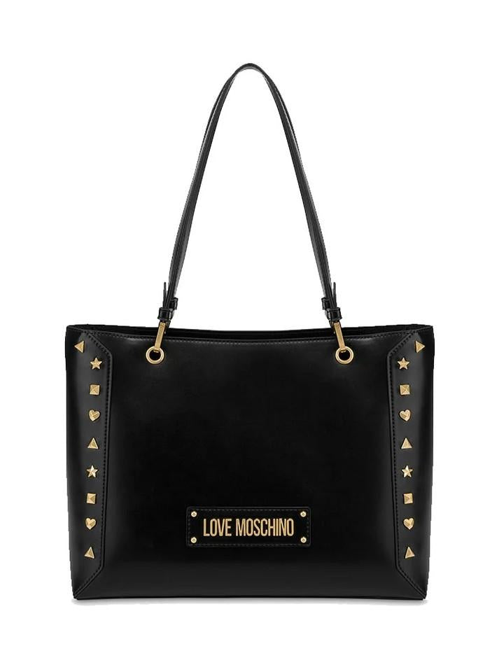 BORSA PU NERO+BORCHIE 