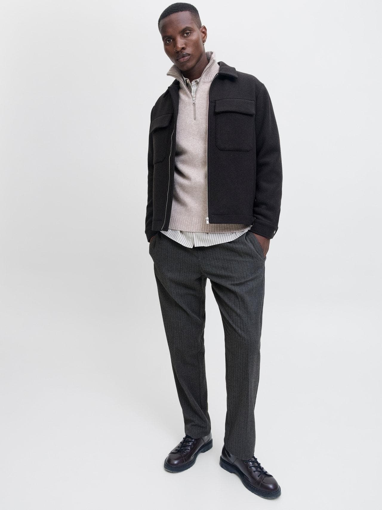 12283031/Dark Grey Melange JACK AND JONES