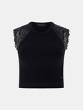 GUESS MILLIE SEAMLESS LACE SWTR TOP
