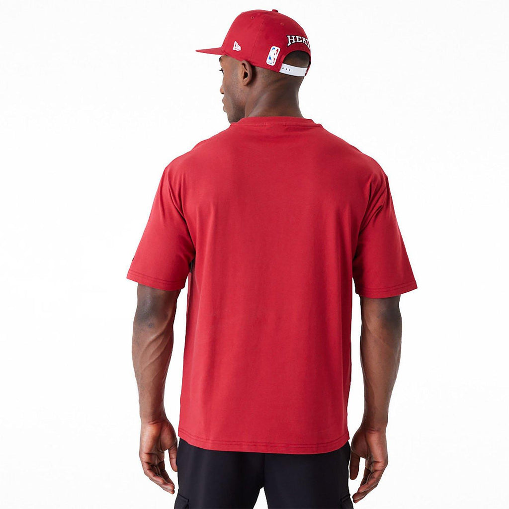 NBA LARGE WRDMRK OS TEE MIAHEA  PNRBLK 