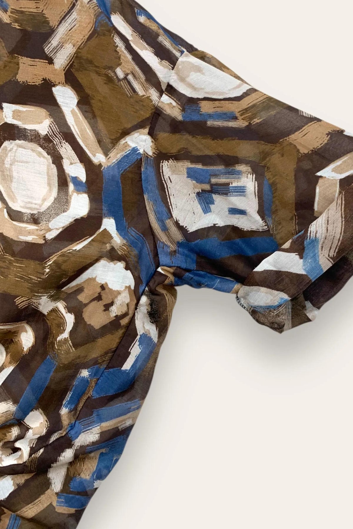 Camicia seta e cotone in fantasia 
