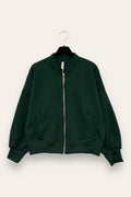 LOVEme Felpa bomber in scuba, zip e tasche