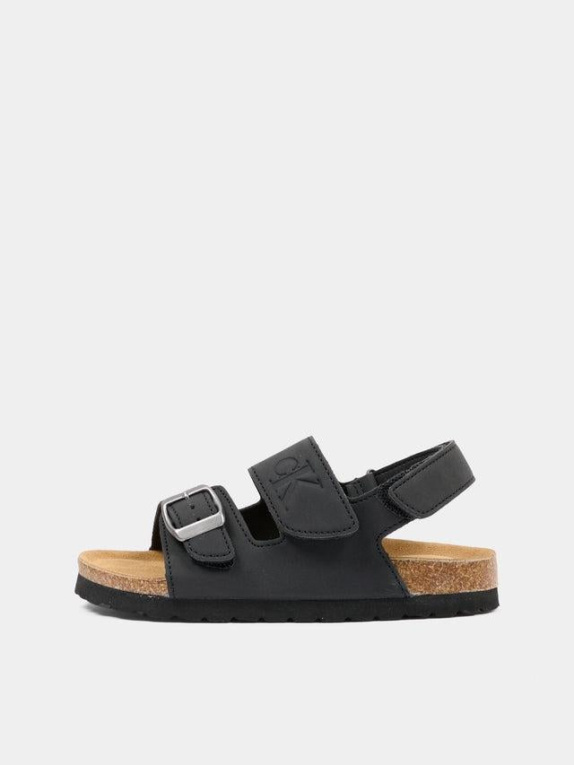 SANDALO VELCRO NERO 