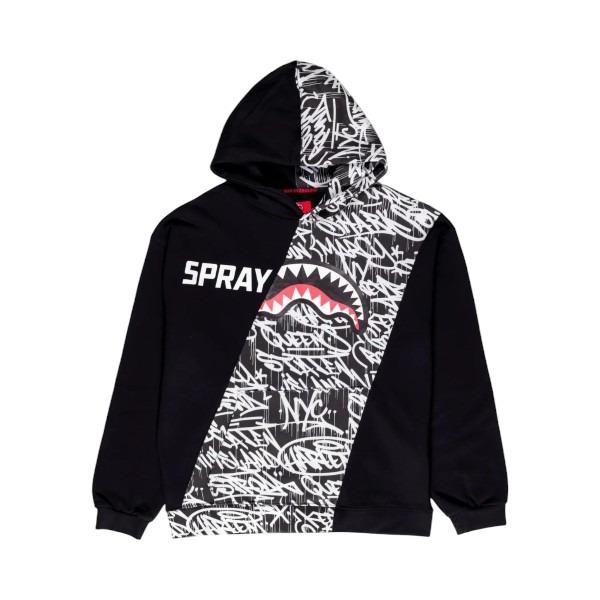 PAINT ROLLER CHECKERED CREWNECK SPY1158/BLACK SPRAYGROUND