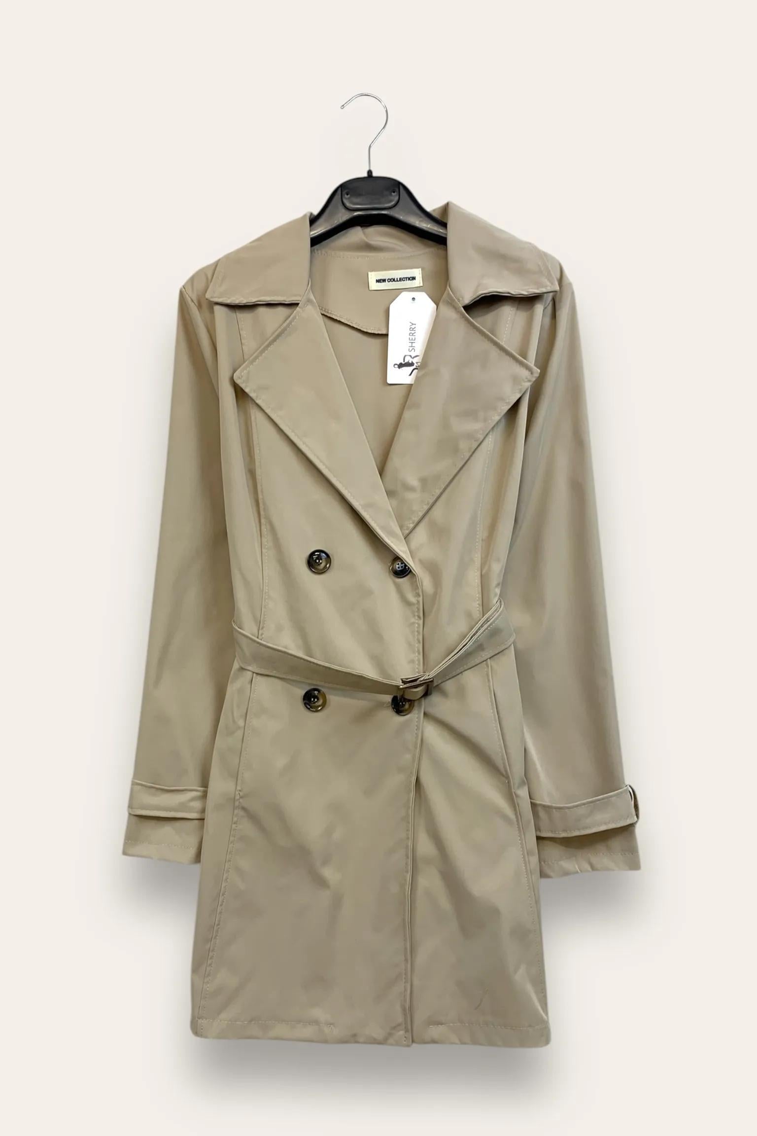 Trench corto doppiopetto SH-12386/BEIGE LOVEme