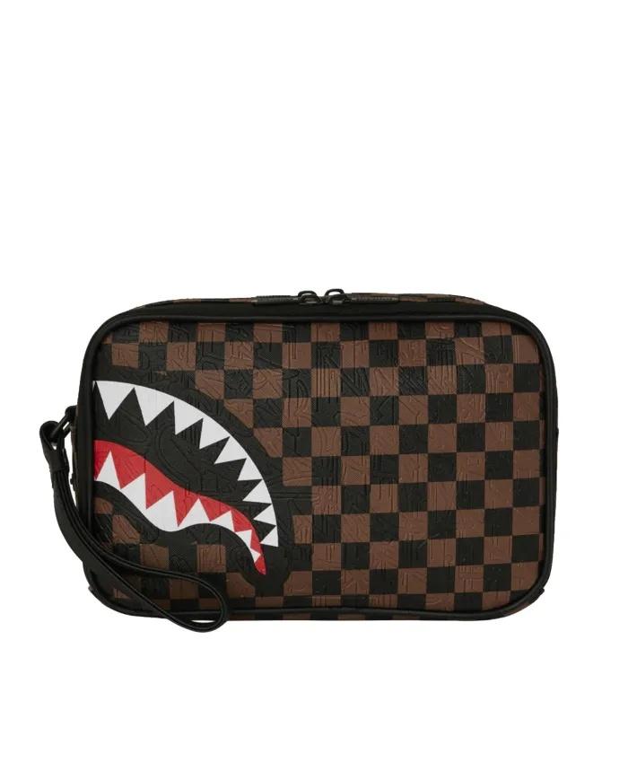 CHECK 2 EMBOSS TOILETRY BAG 910B8238NSZ/CHECK SPRAYGROUND