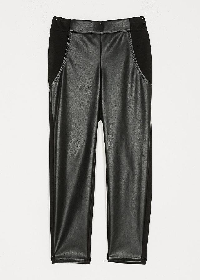 LEGGINGS BI-MATERIALE PUNTO MILANO/SPALMATO 