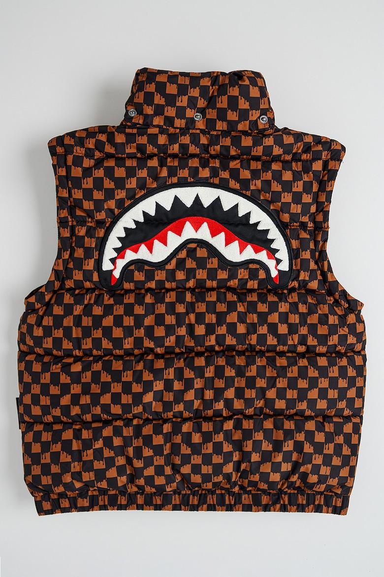 DRIP CHECK DETACH SLEEVE DOWN JKT J SPY1300/BROWN SPRAYGROUND