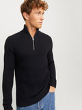 JACK AND JONES JJPANNEL KNIT HALF ZIP AW24