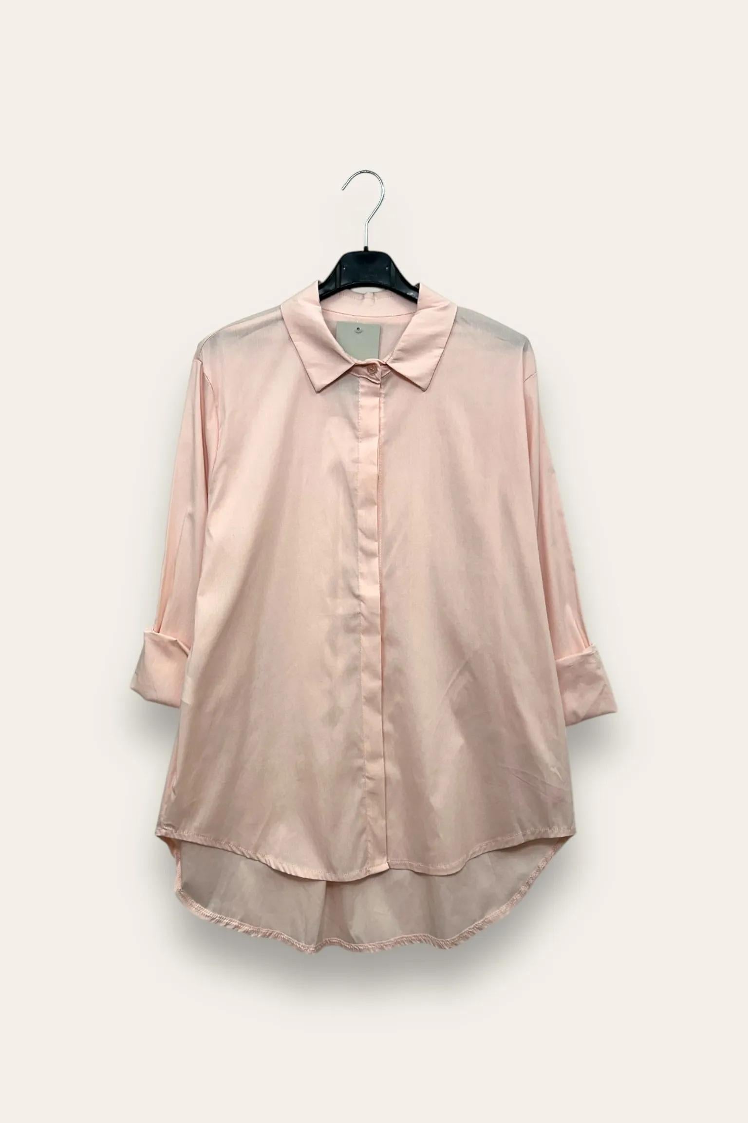 Camicia over in tinta unita JW-10729/ROSA LOVEme