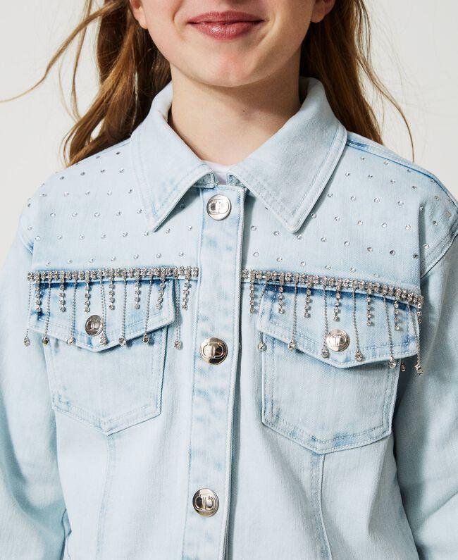 GIUBBINO IN DENIM CON DETTAGLIO GIOIELLO 