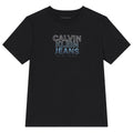 CALVIN KLEIN JEANS GRADIENT FLOCK LOGO SS T-SHIRT