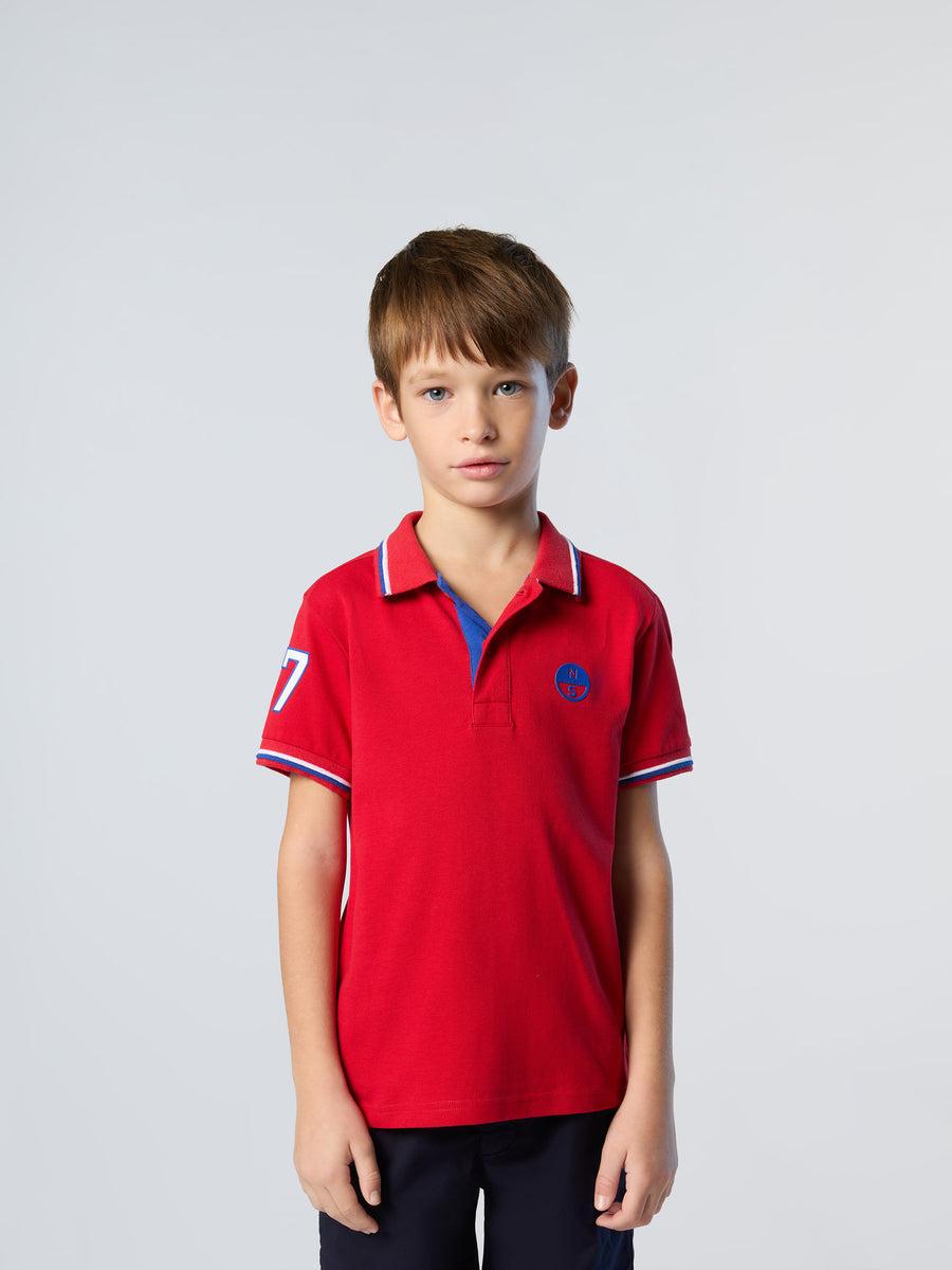 POLO SHORT SLEEVE W/NUMBER APPLICATION ON SLEEVE 