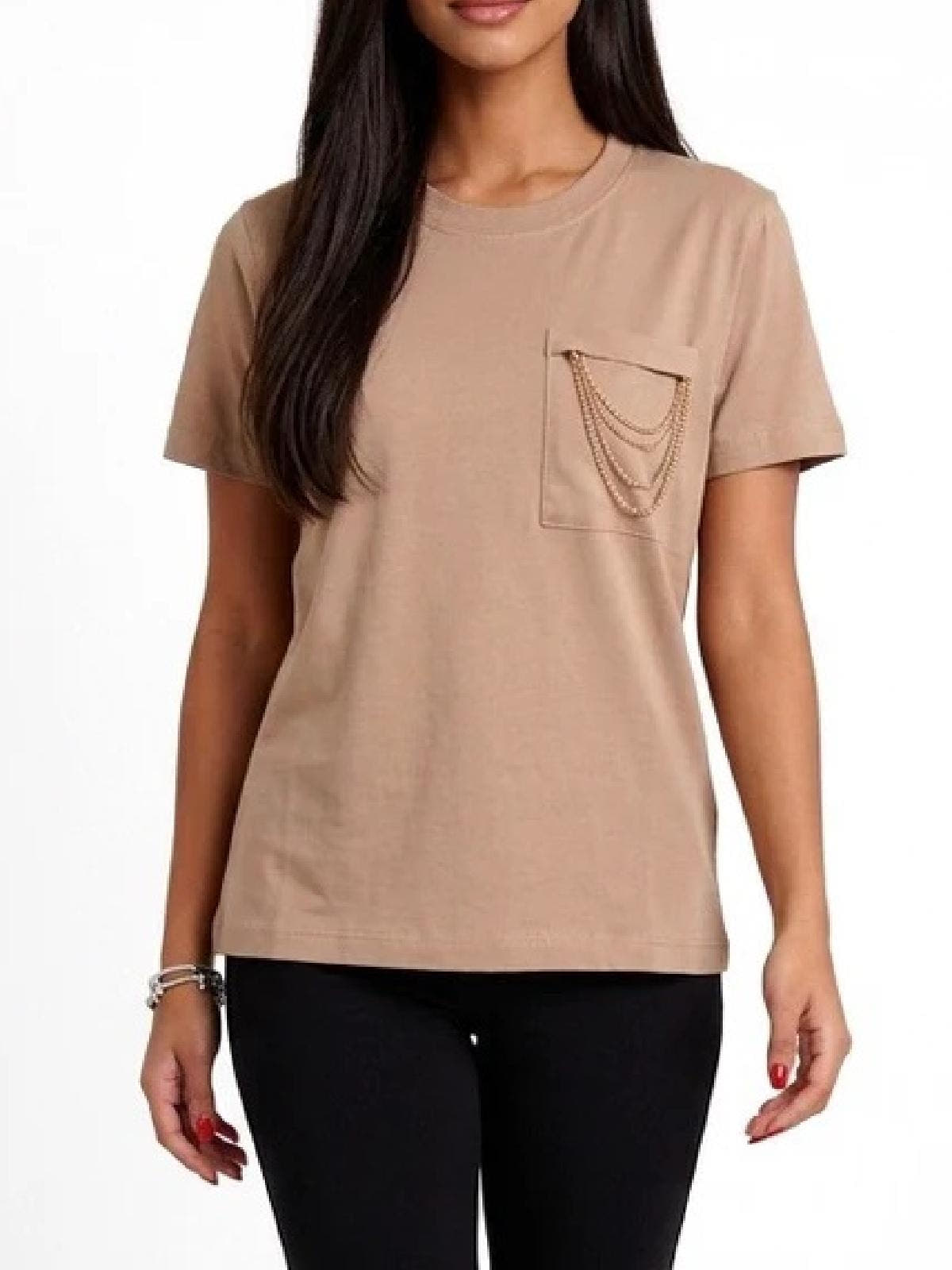 T-SHIRT G/C CON TASCHINO 