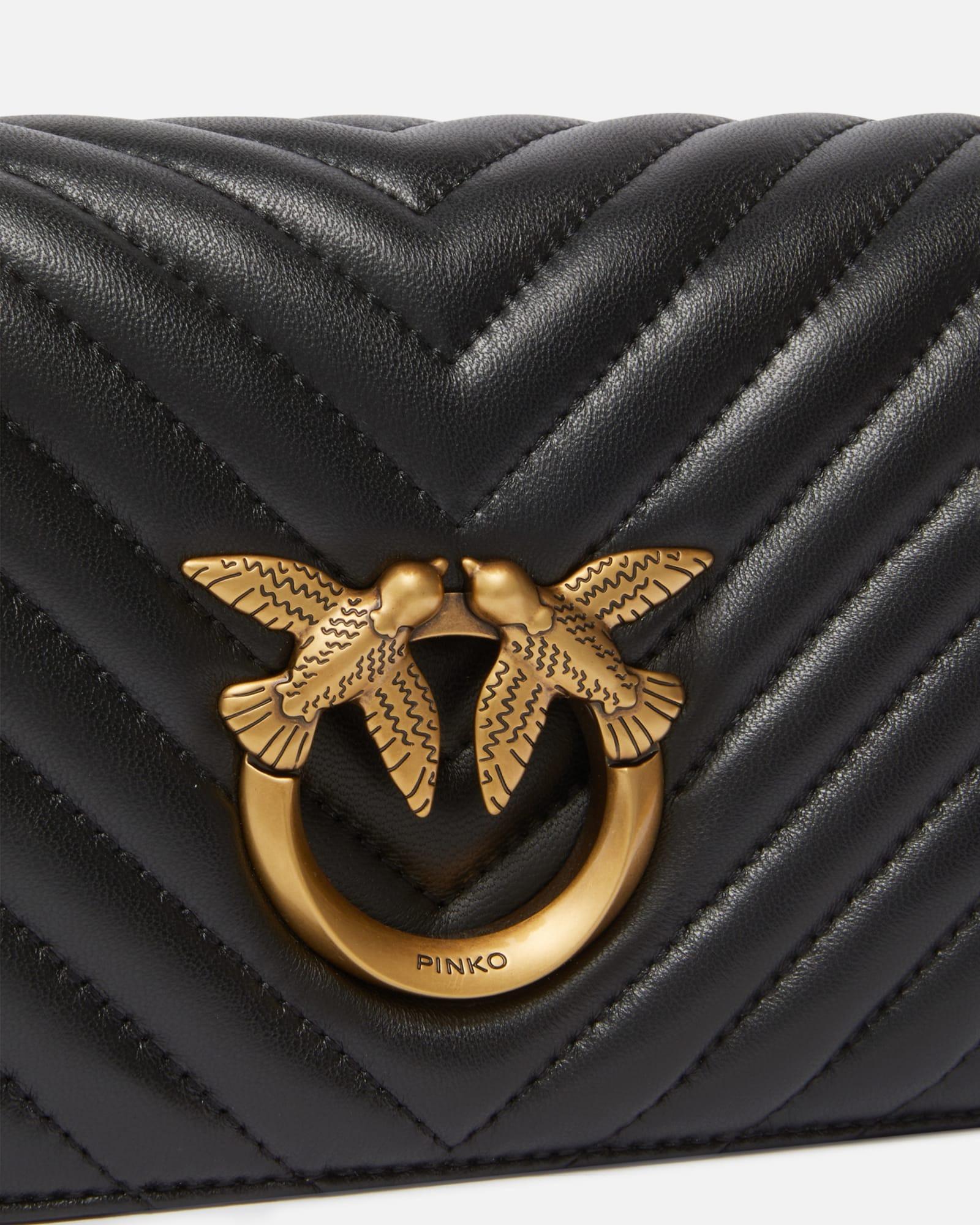 LOVE CLICK MINI  SHEEP NAPPA CHEVRON 100067 A0GK/Z99Q PINKO