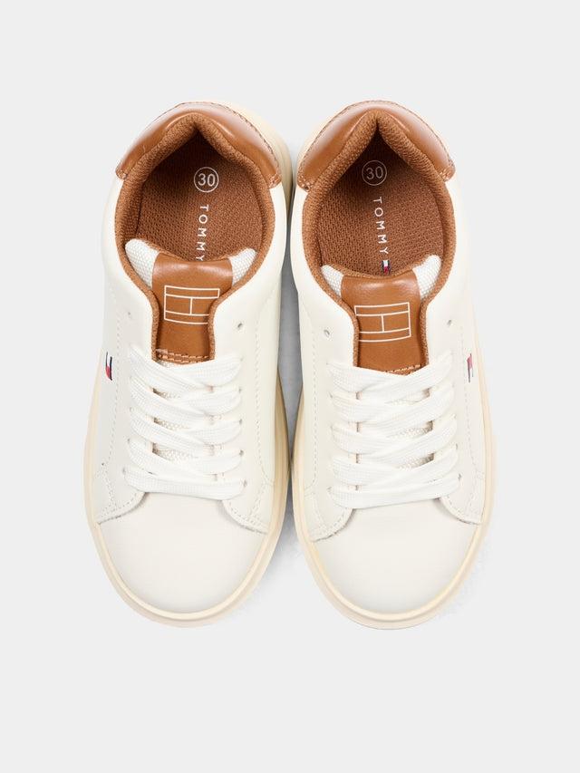 SNEAKER BASSA ALLACCIATA BIANCO/BLU 