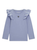 GUESS LS T-SHIRT W/SHOULDER FRILLS