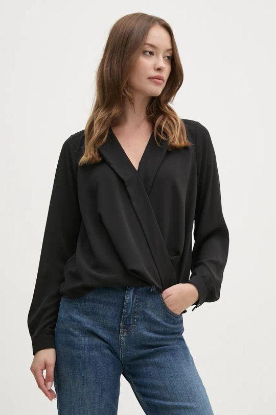 BLUSA COLLO REVER INCROCIATA 
