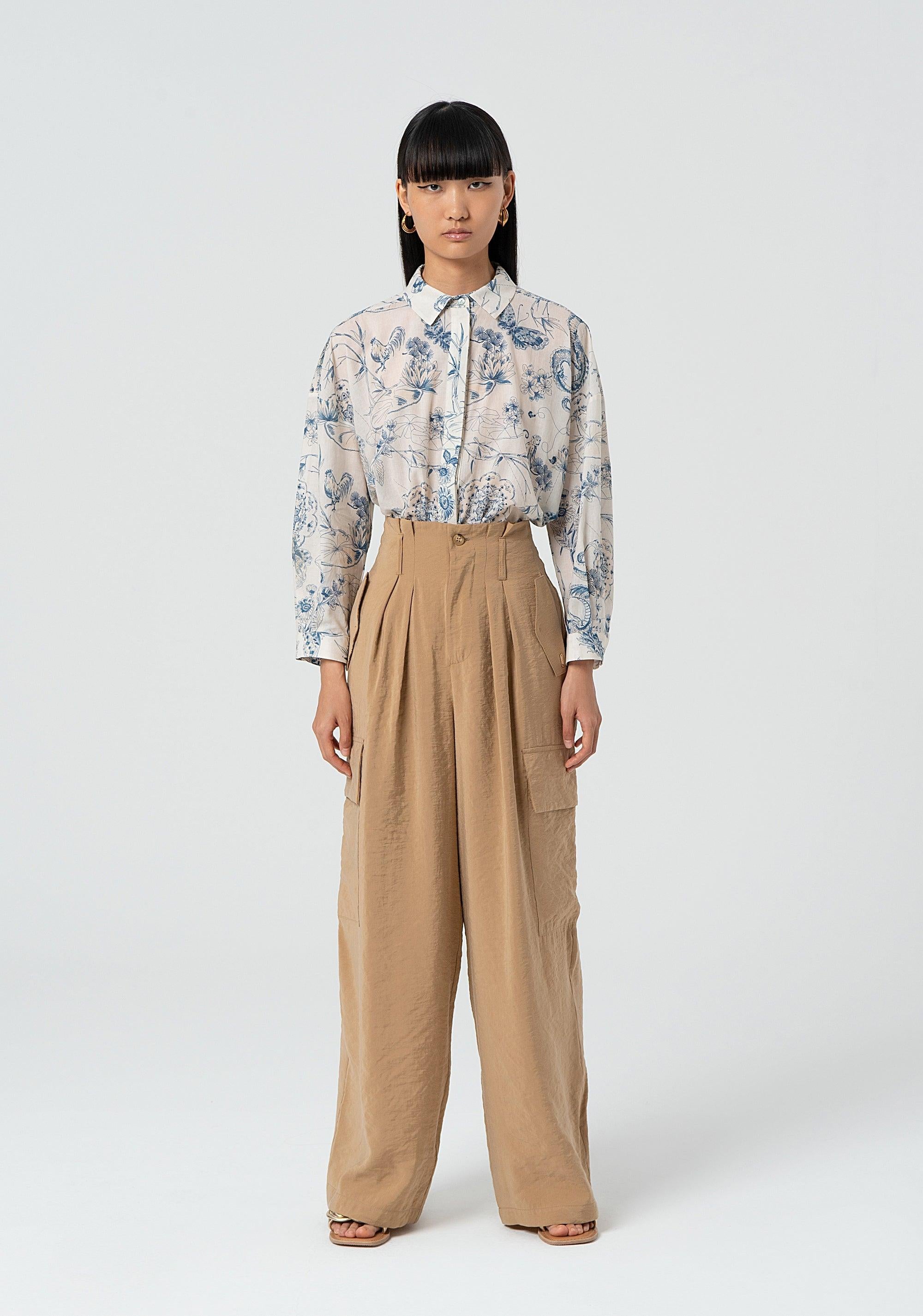 CARGO PANT BEIGE FJ25SVC002W49401/050 FRACOMINA