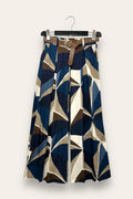 Pantagonna in fantasia geometrica, elastico retro vita CH-12869/Blu LOVEme