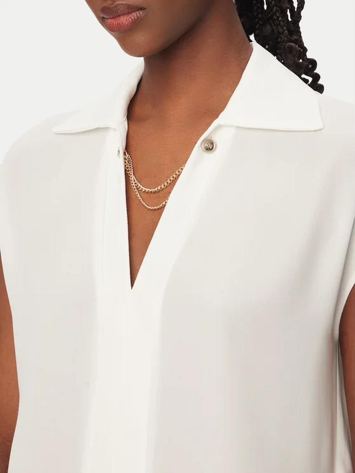 CFC 20253 B-BLUSA MANICA ALETTA TRIPLA GEORGETTE 