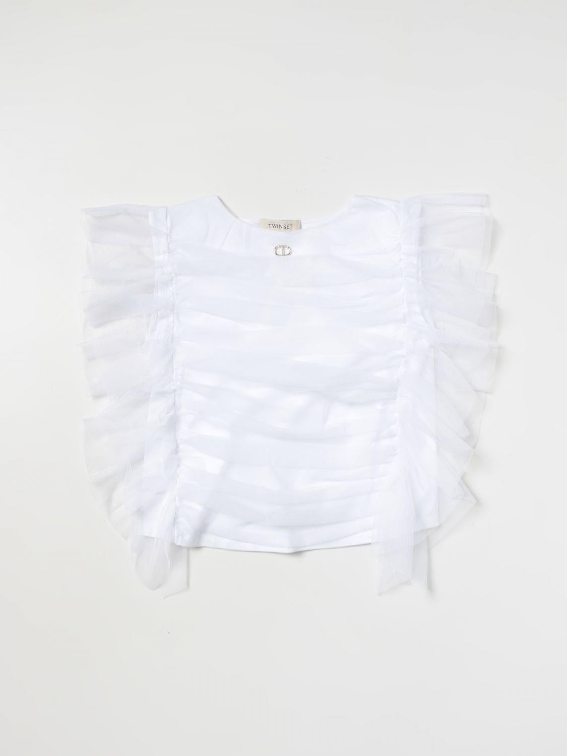 T-SHIRT IN JERSEY E TULLE C/DETTAGLIO ALETTA 