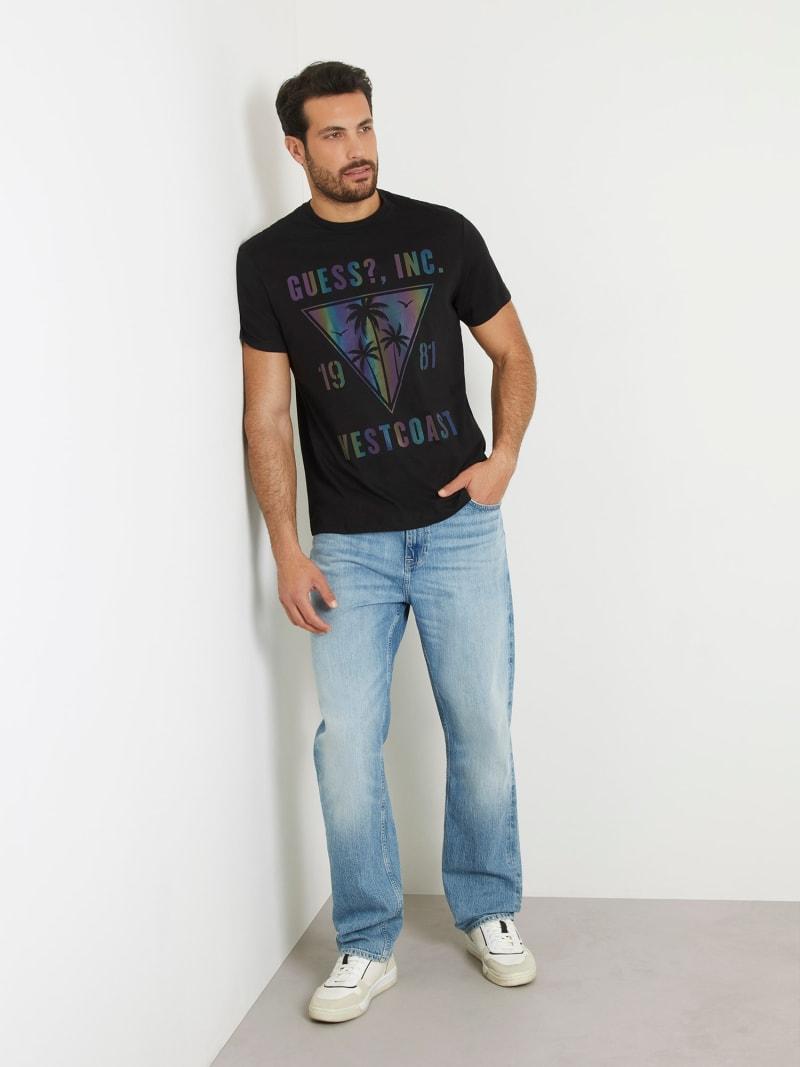 SS BSC IRIDESCENT PALMS TEE M4GI47K9RM1/JBLK GUESS