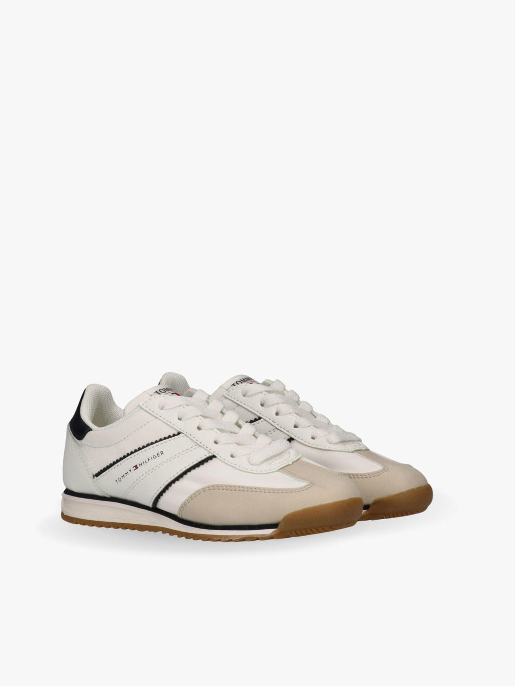 SNEAKER BASSA ALLACCIATA BEIGE/BIANCO/BLU 