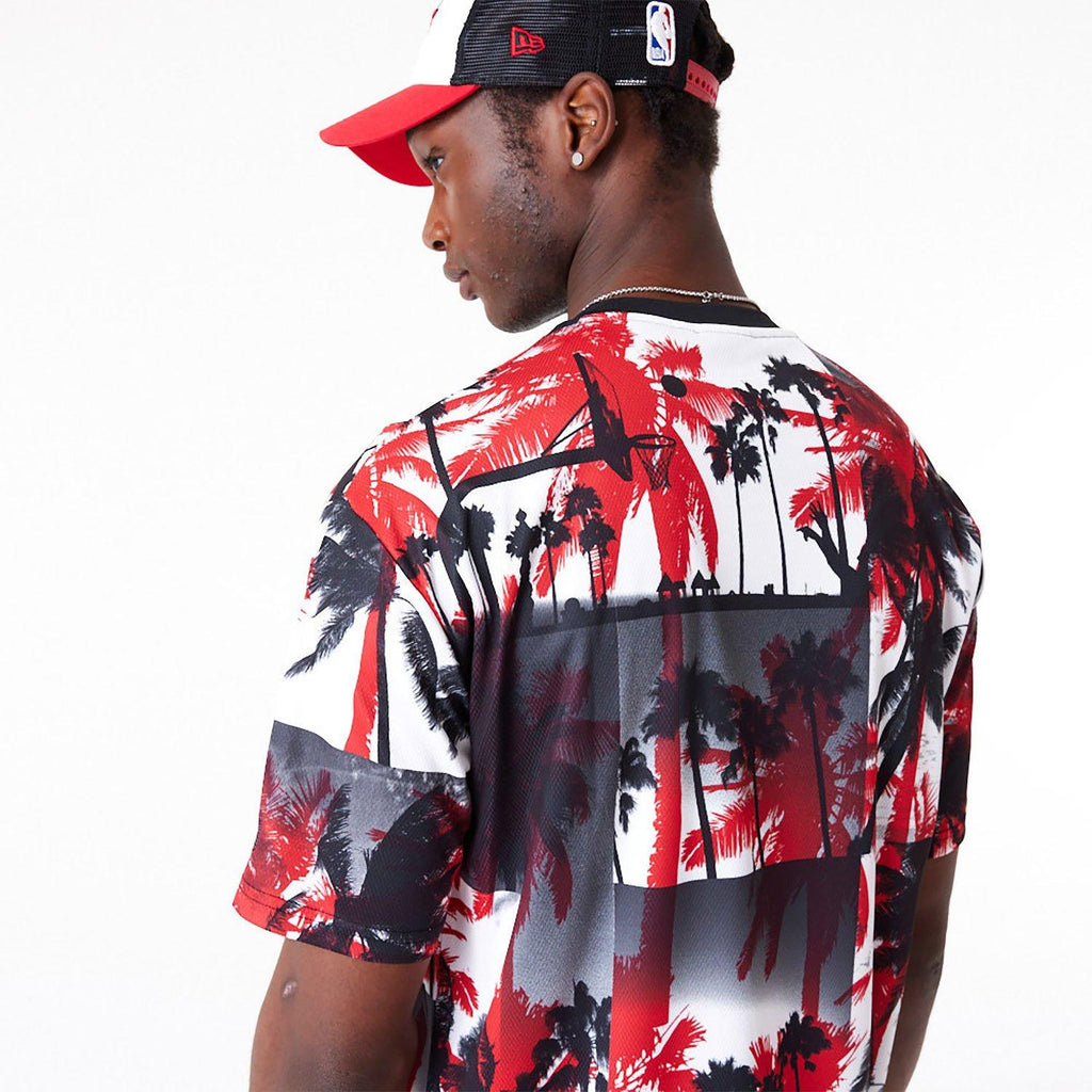 NBA PALM TREE MESH TEE CHIBUL  FDRWHI 