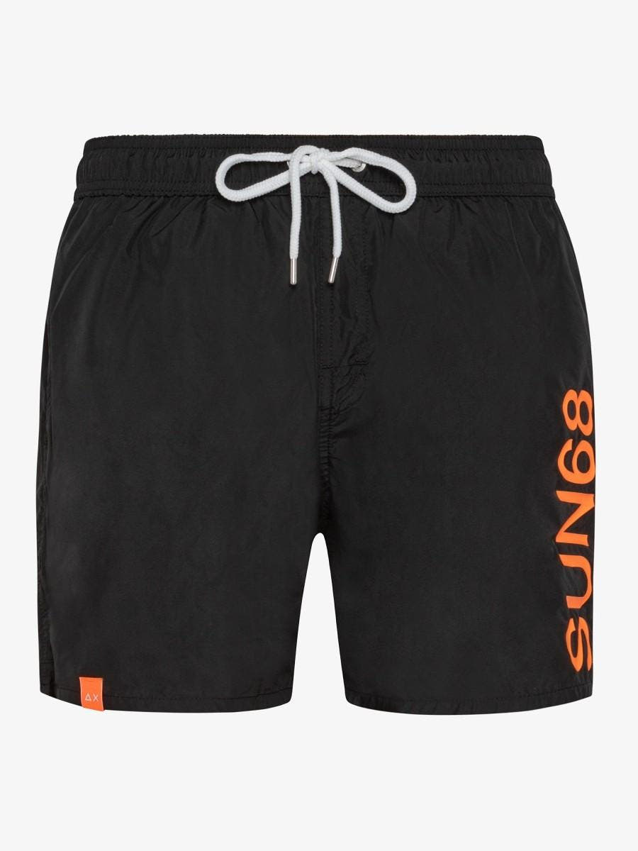 SWIM PANT WITH MACRO LOGO ON FRONT 
