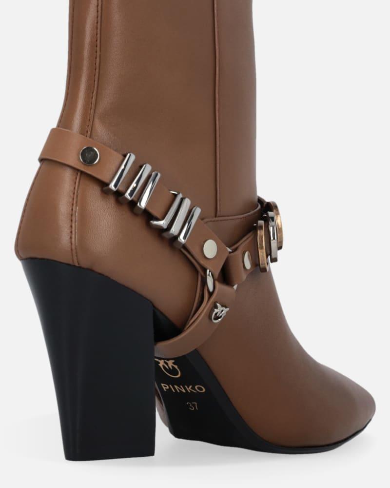 VIOLA 02 - ANKLE BOOT CALF LEATHER SD0417P001/GU8 PINKO