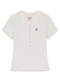 GUESS GJ SS HENLEY WAFFLE TOP