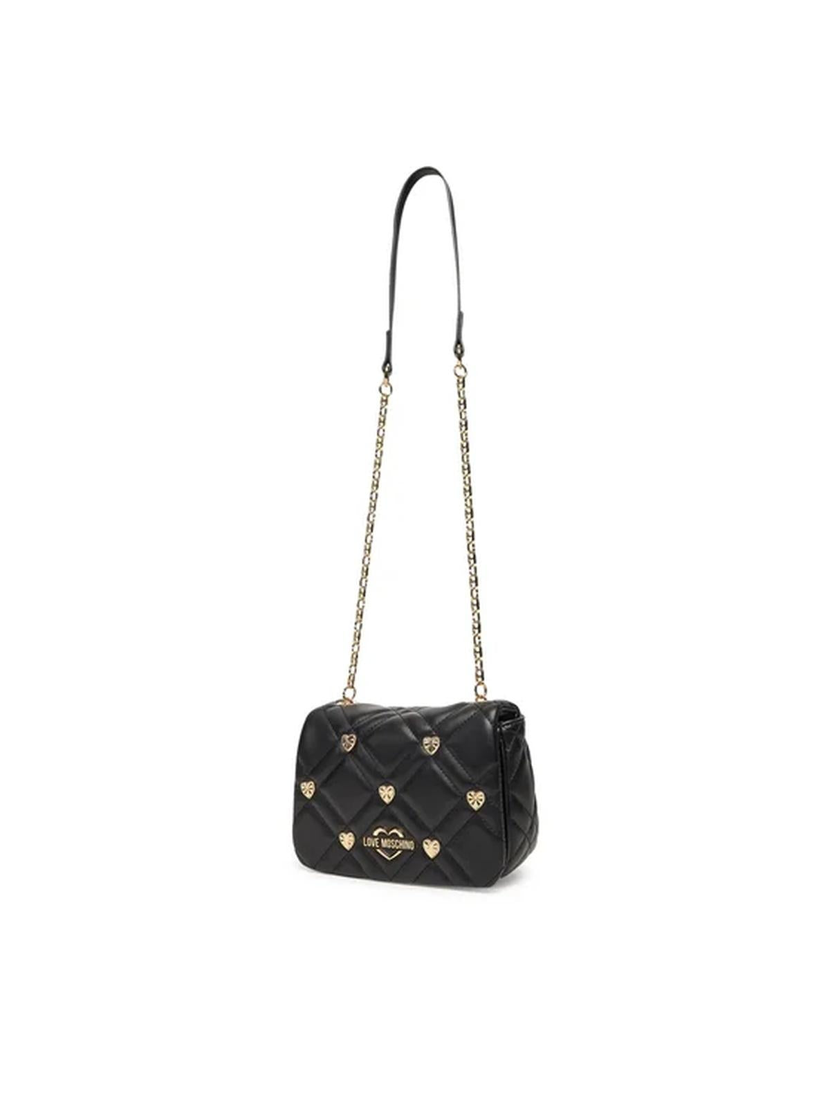 BORSA PU QUILTED GRS NERO +STUDS 