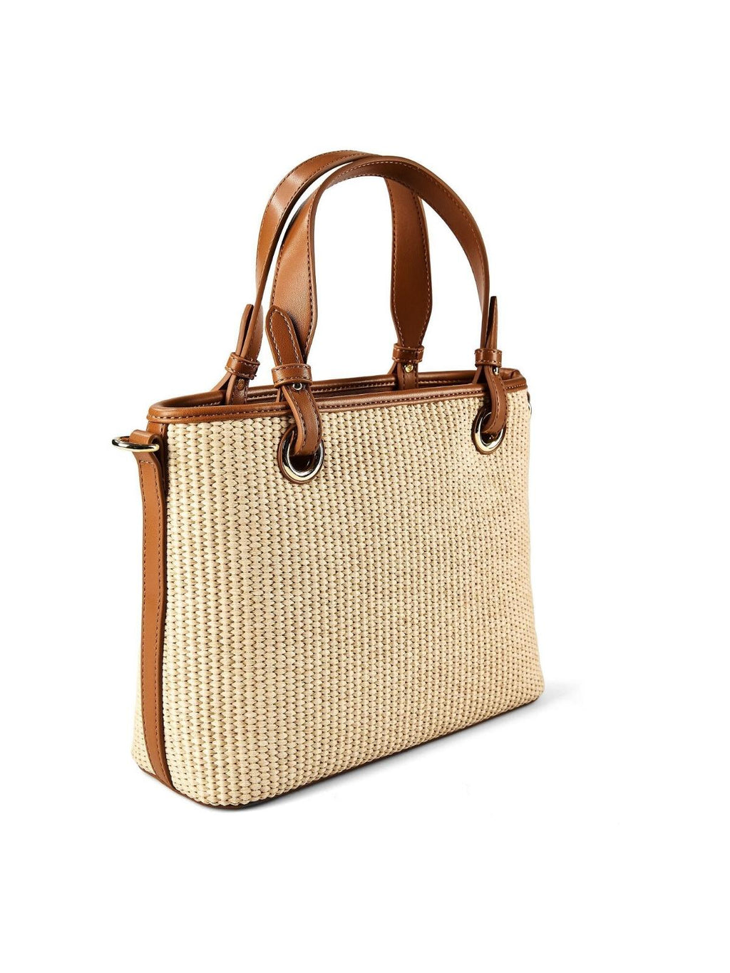 BORSA STRAW+PU CUOIO 