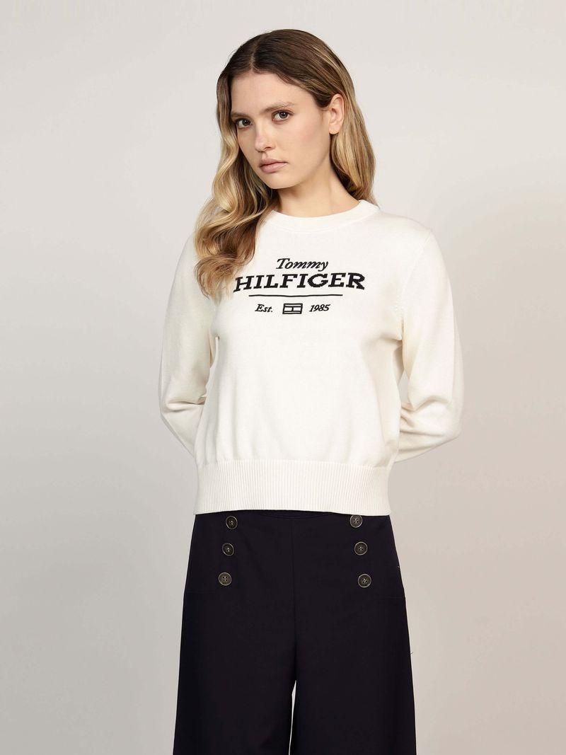 LOGO C-NECK SWEATER WW0WW43960/Z00 TOMMY HILFIGER