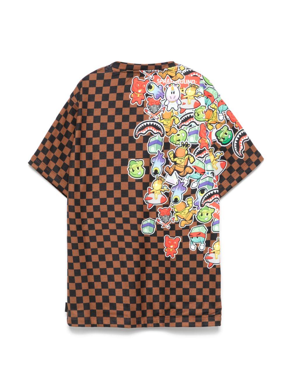 STICKER BOMB T-SHIRT SPY1129/BROWN SPRAYGROUND