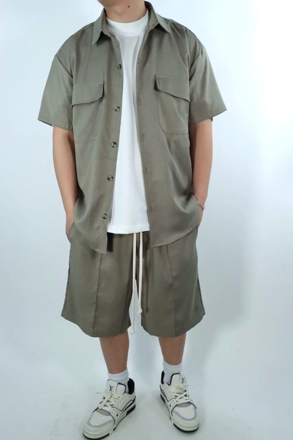 BERMUDA+CAMICIA PRIMID-975/VERDE PRIMID