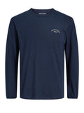 JACK AND JONES JJCOLLEGE LOGO TEE LS CREW NECK