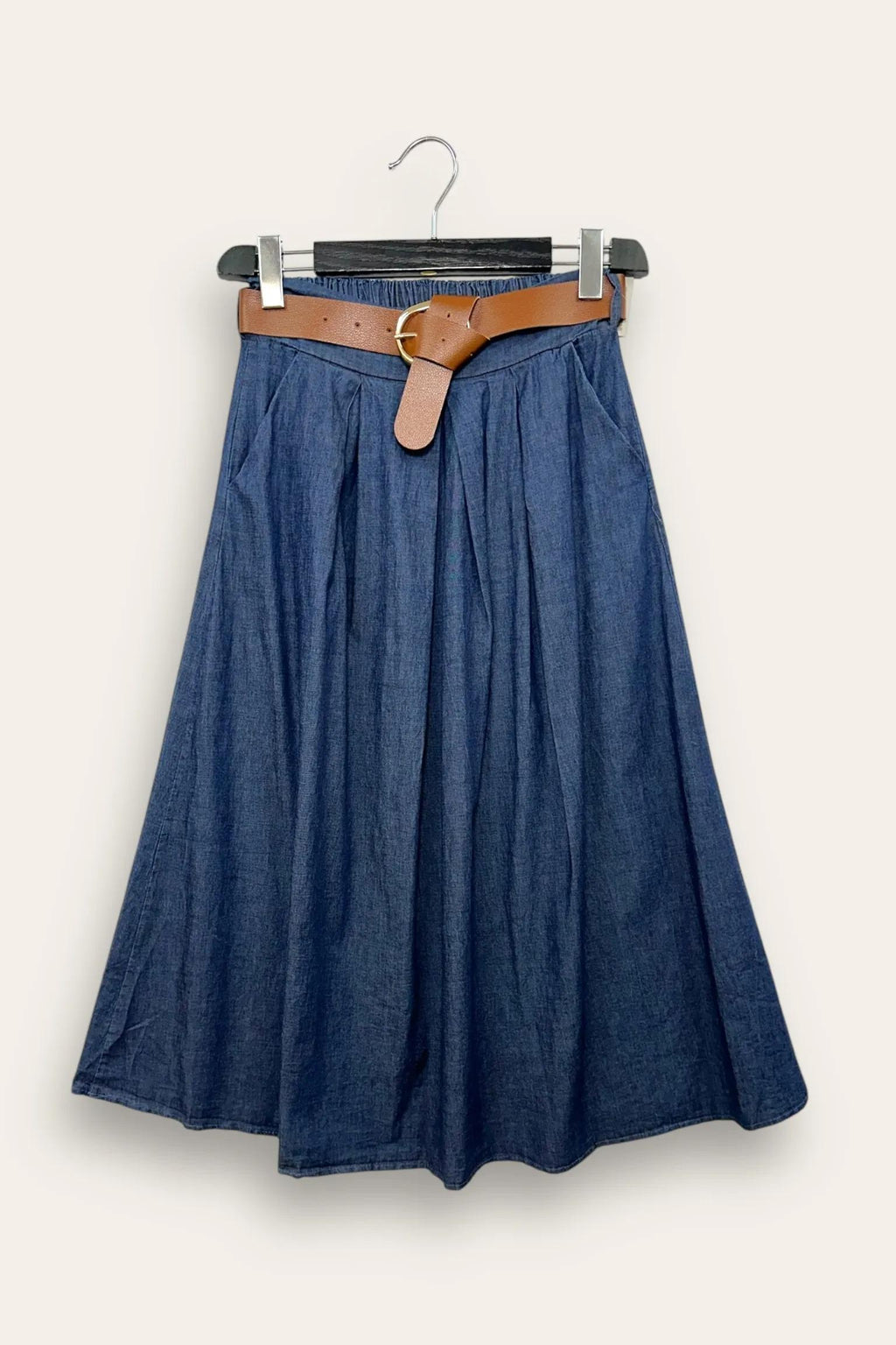 Gonna midi in chambray 